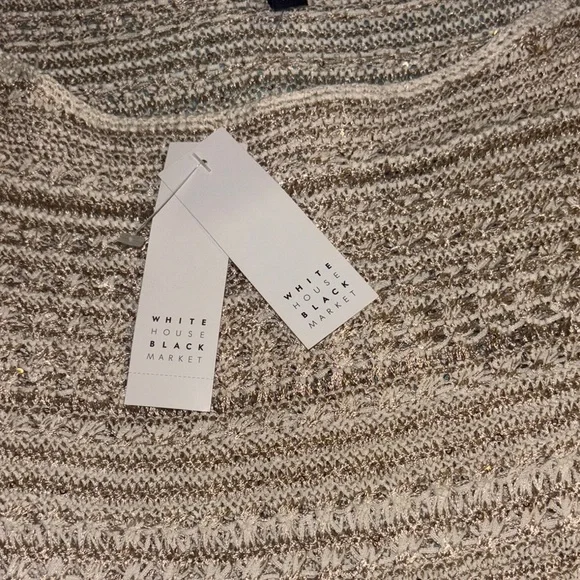 White House Black Market Knit Cream Sweater - Picture 5 of 7